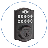 Bronze button smart lock
